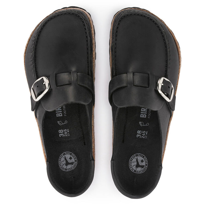 Birkenstock Buckley Oiled Leather Black Women's