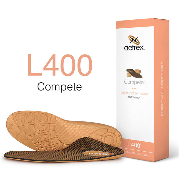 Aetrex L400 Women's Compete Orthotics Insoles for Active Lifestyles