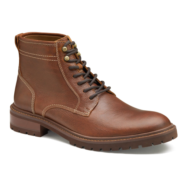 Johnston & Murphy Barrett Plain Toe Boot Tan Men's